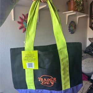 Trader Joe's Black and Green Tote Bag